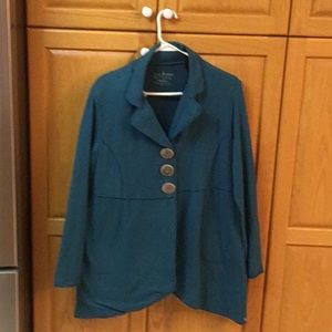 Teal coloured jacket